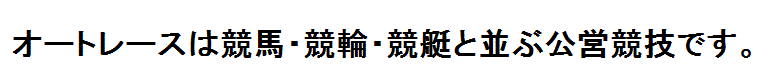 オートレースとは競馬・競輪・競艇と並ぶ公営競技です。